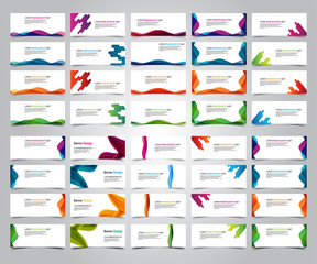 Wall Mural - Vector abstract design banner web template set collections