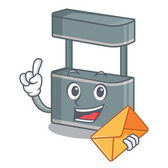 Sticker - With envelope trade stand in the character shape