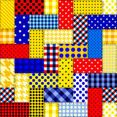 Fototapete - Seamless background pattern. Patchwork pattern. Vector image