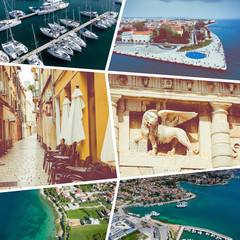 Wall Mural - Collage of  Zadar - Croatia - travel background - my photos