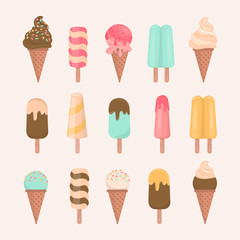 sweet ice cream, isolated. vector