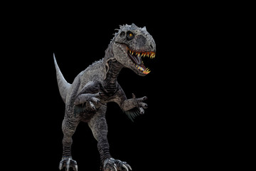 indominus rex isolated  on black background