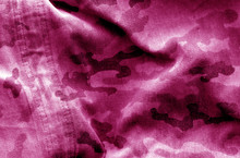 Dirty Camouflage Cloth With Blur Effect In Pink Tone.