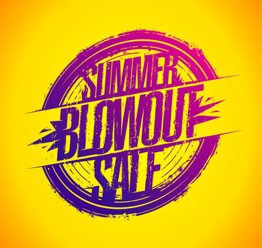 Summer blowout sale rubber stamp