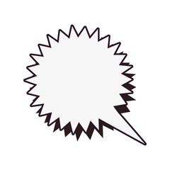 Sticker - comic speech bubble on white background