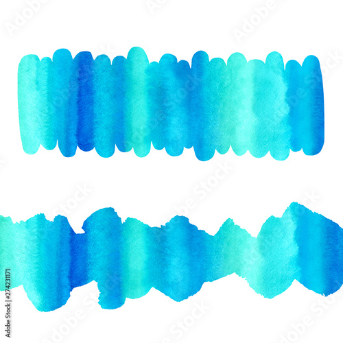 Fluorescent, luminescent colorful watercolor hand drawn brush strokes, banner...