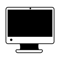 Wall Mural - computer monitor on white background