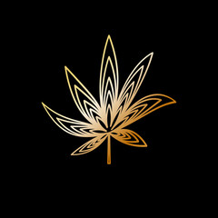 Poster - marijuana leaf design