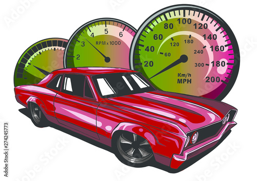 old school car. Muscle car....