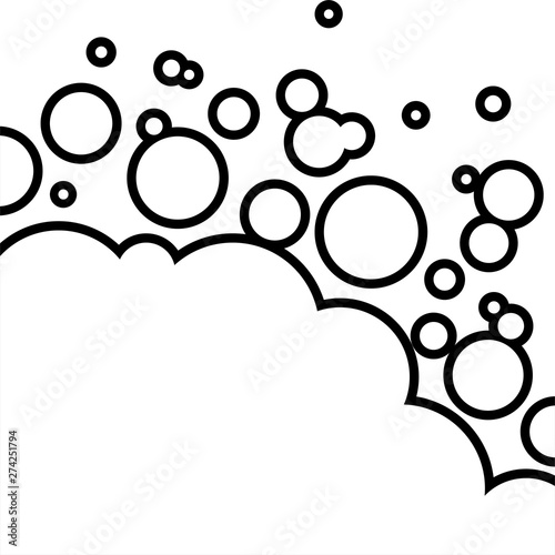 Geometric foam background in black and white.