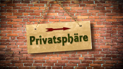 Schild 388 - Privatsphäre