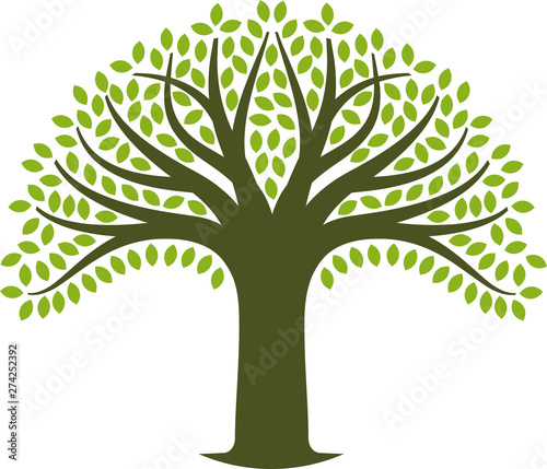 Simetric and geometric tree icon. Soft colors.