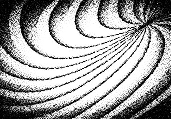 Wall Mural - Abstract sun rays with dotwork retro or tattoo style