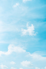 Wall Mural - web banner spring and summer season with beauty clear and bright sky and cloudy background with copy