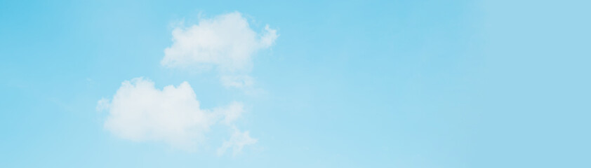 Wall Mural - web banner spring and summer season with beauty clear and bright sky and cloudy background with copy