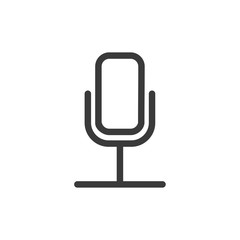 Leinwandbilder - Microphone icon template black color editable. Microphone symbol Flat vector sign isolated on white background. Simple vector illustration for graphic and web design.