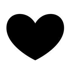 Poster - Icon, sign, symbol heart isolated on white background. Heart sign meaning I like, love, favorites. Icon for the design concept of an online store, app and web design.