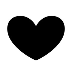 Poster - Heart, black icon, symbol, sign isolated on white background. Sign for website interface design concept, app, web design.