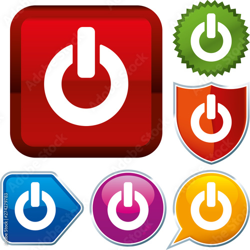 Set shiny icon series on buttons. On off.