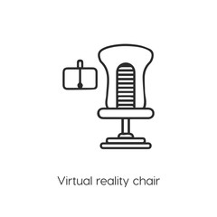 Poster - Virtual reality chair icon vector symbol