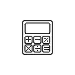 Fototapete - Calculator icon template black color editable. Calculator symbol Flat vector sign isolated on white background. Simple vector illustration for graphic and web design.