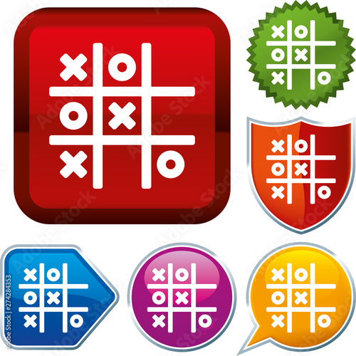 Set shiny icon series on buttons. Tic tac toe.