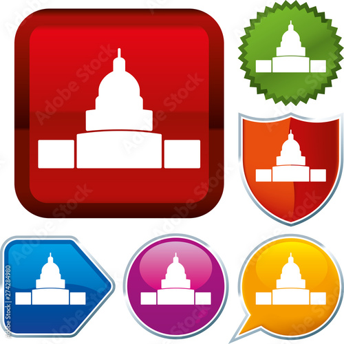 Set shiny icon series on buttons. Capitol.