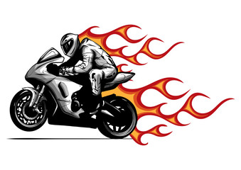Plakat sztuka motor motocykl