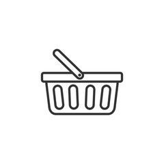 Poster - Shopping Basket icon template black color editable. Shopping Basket symbol Flat vector sign isolated on white background. Simple vector illustration for graphic and web design.