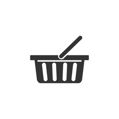Poster - Shopping Basket icon template black color editable. Shopping Basket symbol Flat vector sign isolated on white background. Simple vector illustration for graphic and web design.