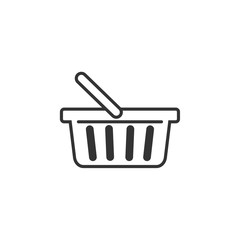 Poster - Shopping Basket icon template black color editable. Shopping Basket symbol Flat vector sign isolated on white background. Simple vector illustration for graphic and web design.