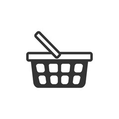 Poster - Shopping Basket icon template black color editable. Shopping Basket symbol Flat vector sign isolated on white background. Simple vector illustration for graphic and web design.