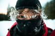 © Tandem Stock - Photographer enjoys a frosty -22 degree day of ice climbing at Hyalite Canyon in Montana.