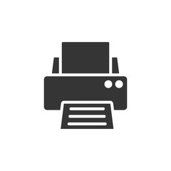 Poster - Printer icon template black color editable. Printer symbol Flat vector sign isolated on white background. Simple vector illustration for graphic and web design.