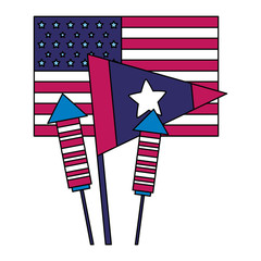 Sticker - american happy independence day