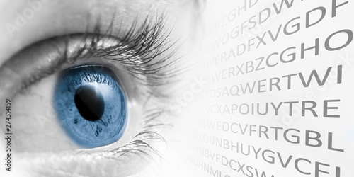 Fotomural Eye With Letters Concept