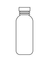 Sticker - ecological and recycled bottle isolated icon