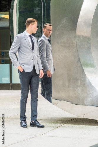 grey blazer black pants white shirt