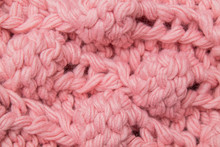 Pink Knitted Fabric, Large Knitting