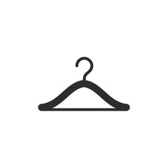 Aufkleber - Clothes Hanger icon template black color editable. Clothes Hanger symbol Flat vector sign isolated on white background. Simple logo vector illustration for graphic and web design.