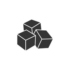 Poster - Cube icon template black color editable. Cubic symbol Flat vector sign isolated on white background. Simple logo vector illustration for graphic and web design.