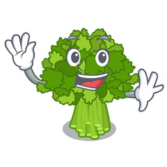 Sticker - Waving brocoli rabe in the cartoon shape