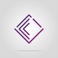 Wall Mural - Vector abstract romb logo elements collection. Material design, flat, line-art styles. Company symbol or app icon. diamond logo. abstract line logo.