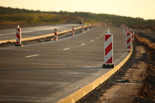 Construction Of The Road Of Modern Concrete High-speed Highway.