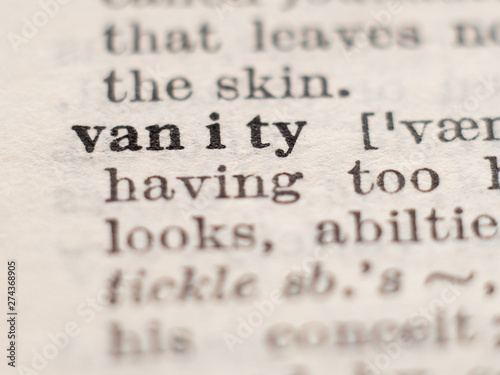Dictionary Definition Of Word Vanity Selective Focus Buy This
