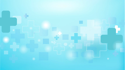 Geometry, positive and hexagon symbols Medical concept background