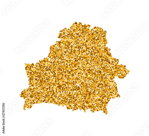 Cuadros en Lienzo Vector isolated illustration with simplified Belarus map