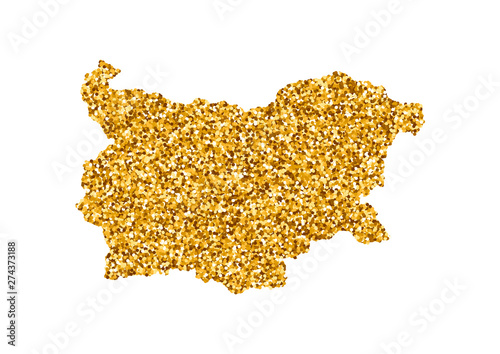 Fotomural Vector isolated illustration with simplified Bulgaria map