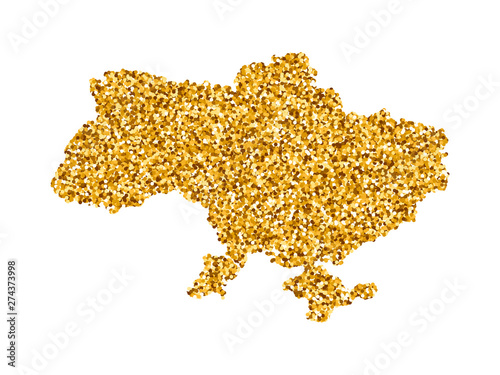 Cuadros en Lienzo Vector isolated illustration with simplified Ukraine map (including disputed territory of Crimea)