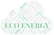 Eco Energy word cloud. Wordcloud made with text only.